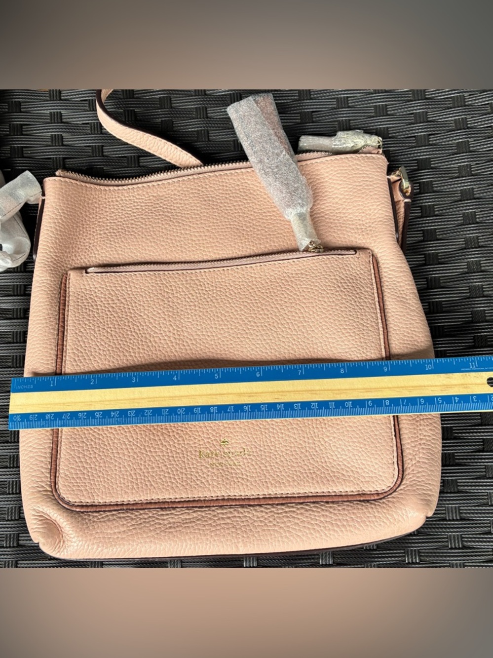 kate spade Pebbled Leather Crossbody in Dusty Rose with Gold Hardware - Picture 3 of 12